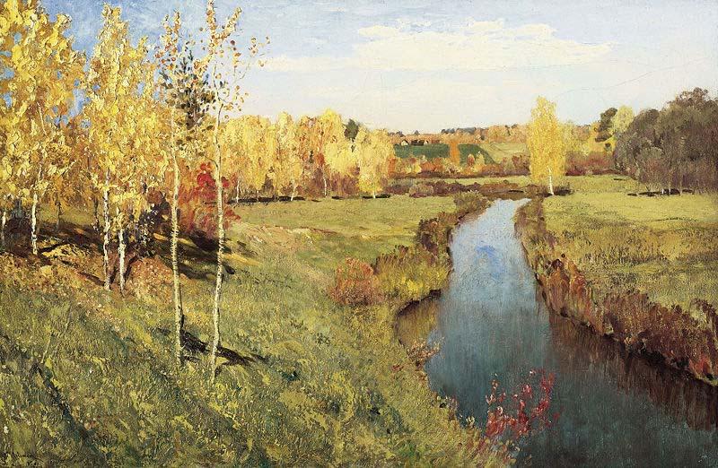 Isaac Levitan Golden Autumn oil painting image